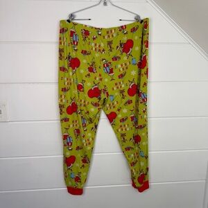 Dr. Seuss Pajama Pants 3XL The Grinch Christmas Holiday Santa Max Stretch Green